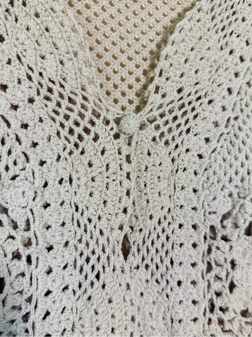 Open-Knit Crochet Cardigan Sweater,
Size Medium - Picture 3 of 9
